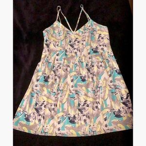 Sun dress with neon yellow